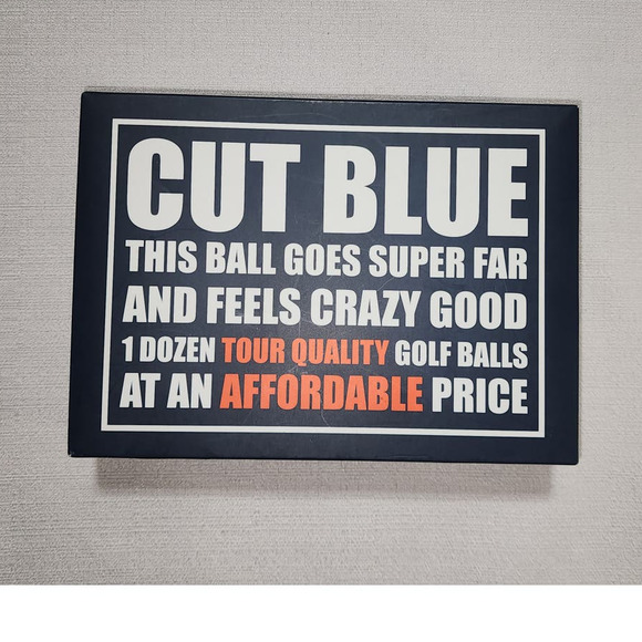 cut blue golf ball 12pk - Picture 1 of 5